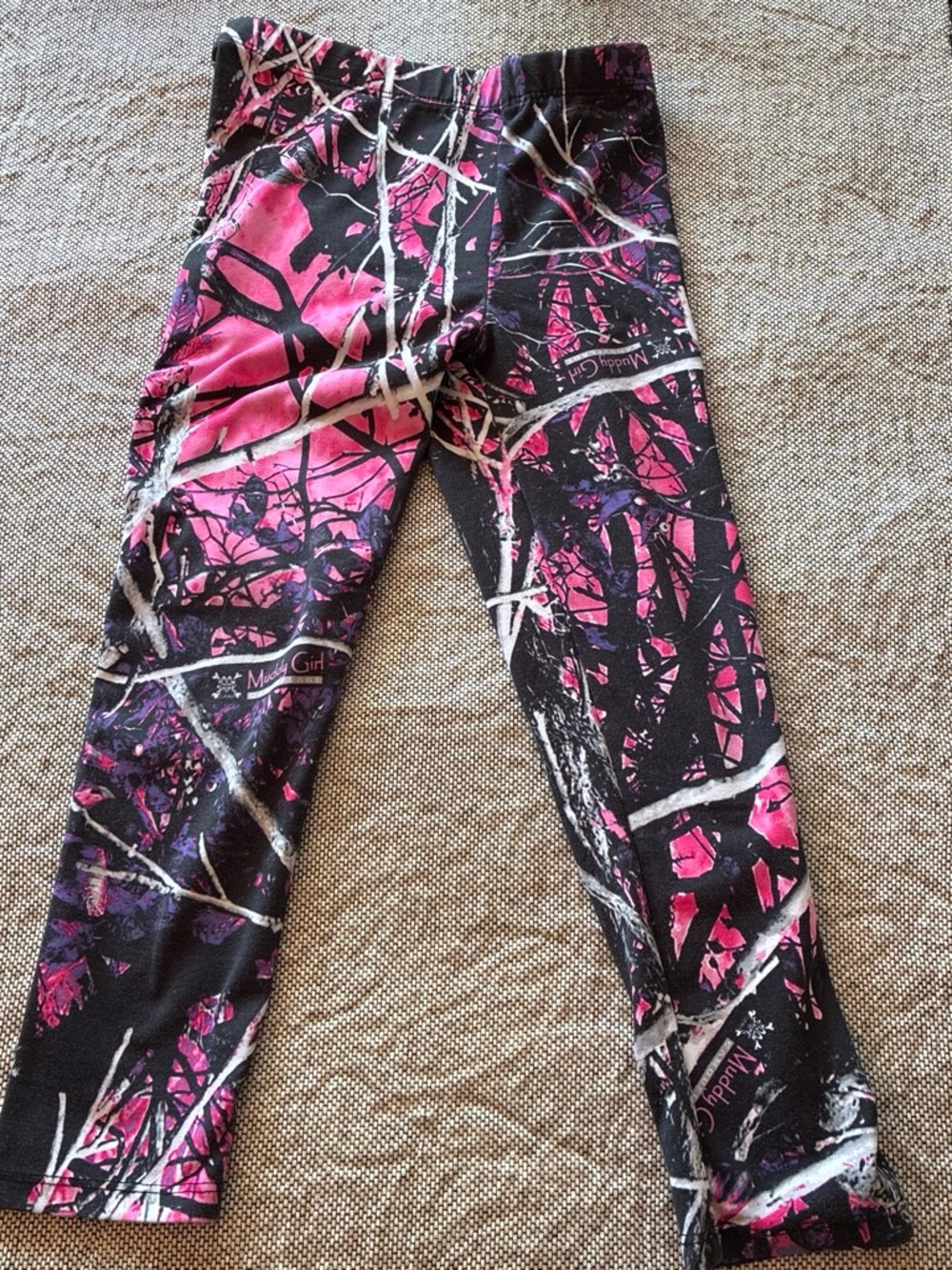 Youth Pink Camo Leggings for Girls